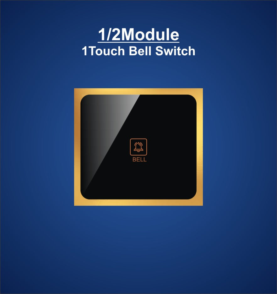 1/2 Module Plate with 1 Bell switch