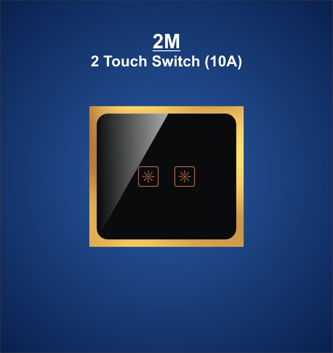 2M Plate With 2 Touch Switch
