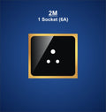 2M Plate With 1 Socket 6A