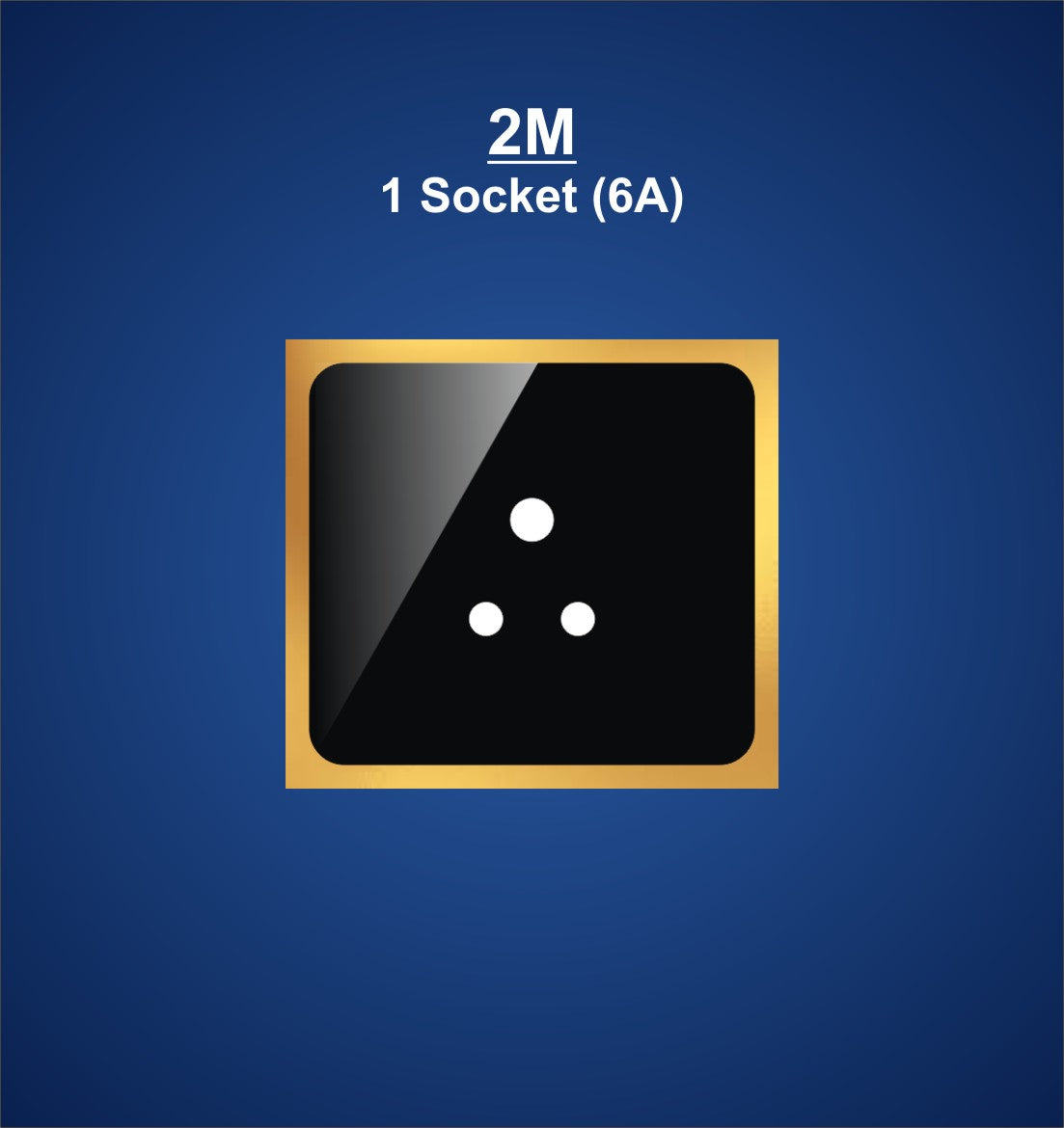 2M Plate With 1 Socket 6A