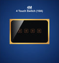 4M Plate with 4 Touch Switch