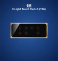 6M Plate with 6 Light Switch (10A)